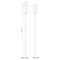Z-Lite Leland Outdoor Post Mounted Fixture, 1-Light, 9 In.W x 142.75 In.H, Sand Black/Sand Blast 5005PHB-5009P120-BK - alternate 5